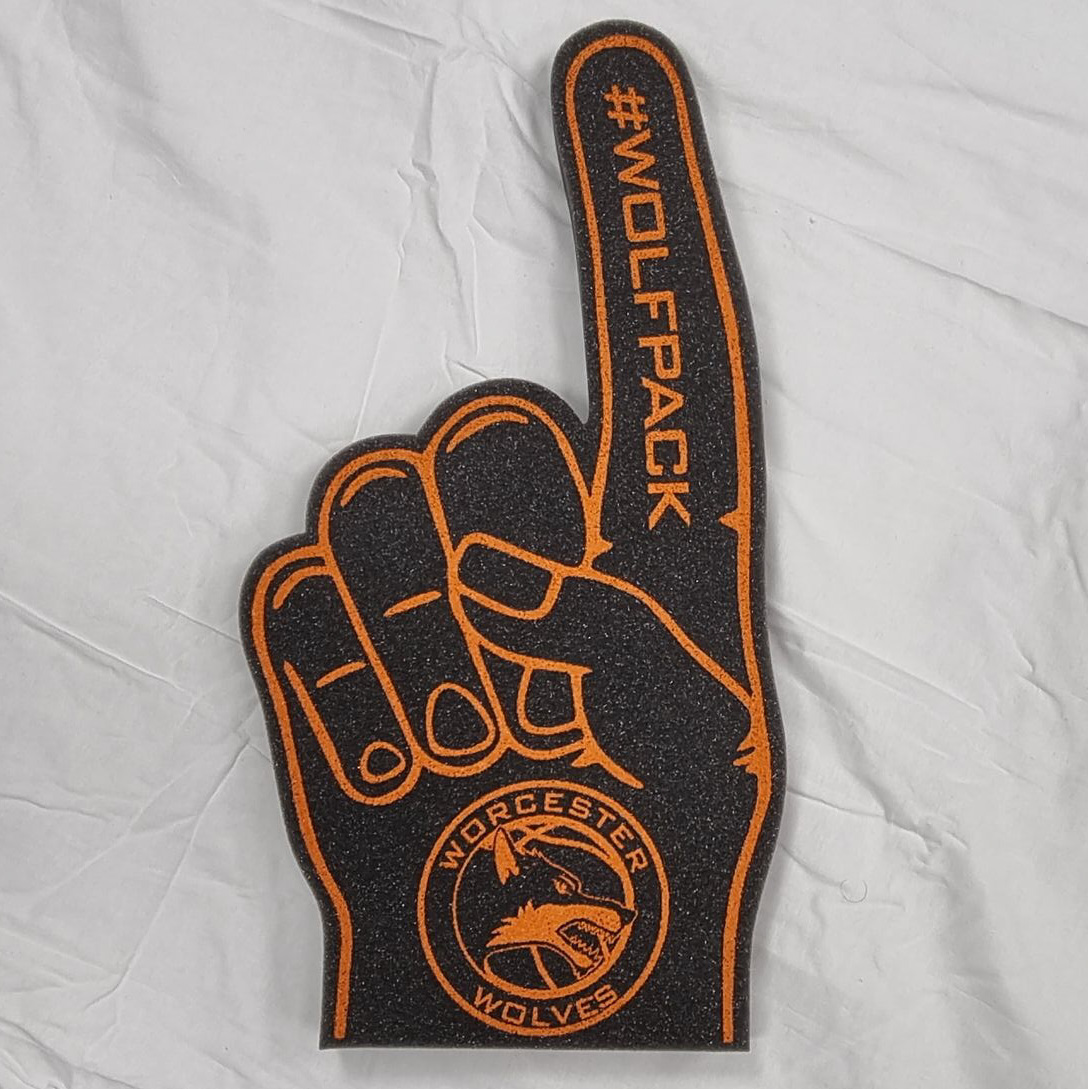 worcester wolves foam claw