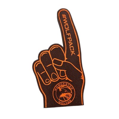 worcester wolves foam finger grey worcester wolves foam finger grey